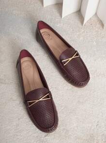 Của phụ nữ Giày lười Giày đế bằng , Giải trí & Làm việc Thoải mái Giày đi bộ , Quý cô Mềm mại Giày dép , Giày Penny Loafers - Màu Đỏ Sâu - Xem 4