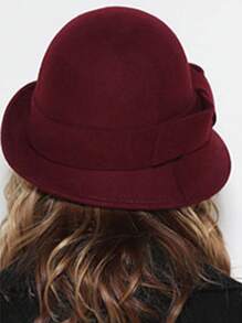 HIMESPORT Knitted Felt Wedding Bridal Cloche Fedoras Hat For Women Ladies Bowler Derby Hats With Bowknot Cocktail Tea Party Dress Elegant Derby Cap