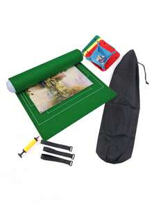 1入組拼圖收納卷軸氈拼圖墊,適用於1500-3000塊成人拼圖,黑色灰色多種規格可選,拼圖玩具配件 - 綠色 - 查看 10