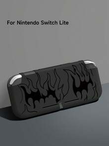 1pc Black Flame Pattern Tpu Protective Case Compatible With Switch/Oled/Lite - Multicolor - View 8