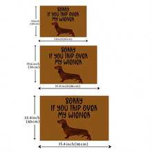 1入家用門口水晶絨進門地墊,防滑防塵耐磨墊,讓房子保持整潔 - 小狗門墊 - 查看 5