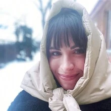 1pc Apricot-Colored Down-Filled Warm Scarf For Women With Triangular Head Scarf, Multifunctional Thick Scarf Hat With Windproof Down Cap For Winter Outdoor Activities - Grey - View 1