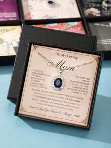 1 Pc Fashion Gorgeous Ladies Water Drop Pendant Necklace For Gifts - Multicolor - View 7