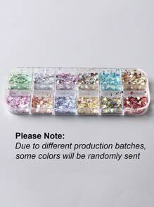 1 Scatola di Glitter Esagonali Iridescenti Misti, Paillettes Olografiche Spesse, Scaglie Scintillanti Effetto Sirena, Decorazioni per Unghie Fai-da-Te, Charm per Unghie, Gemme per Unghie, Forniture per Unghie