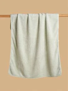 1入嬰幼兒沐浴毛巾鳳梨網格印花珊瑚絨柔軟舒適,像緩震的感覺,可掛起來,用作沐浴毛巾或游泳包 - 綠色 - 查看 4