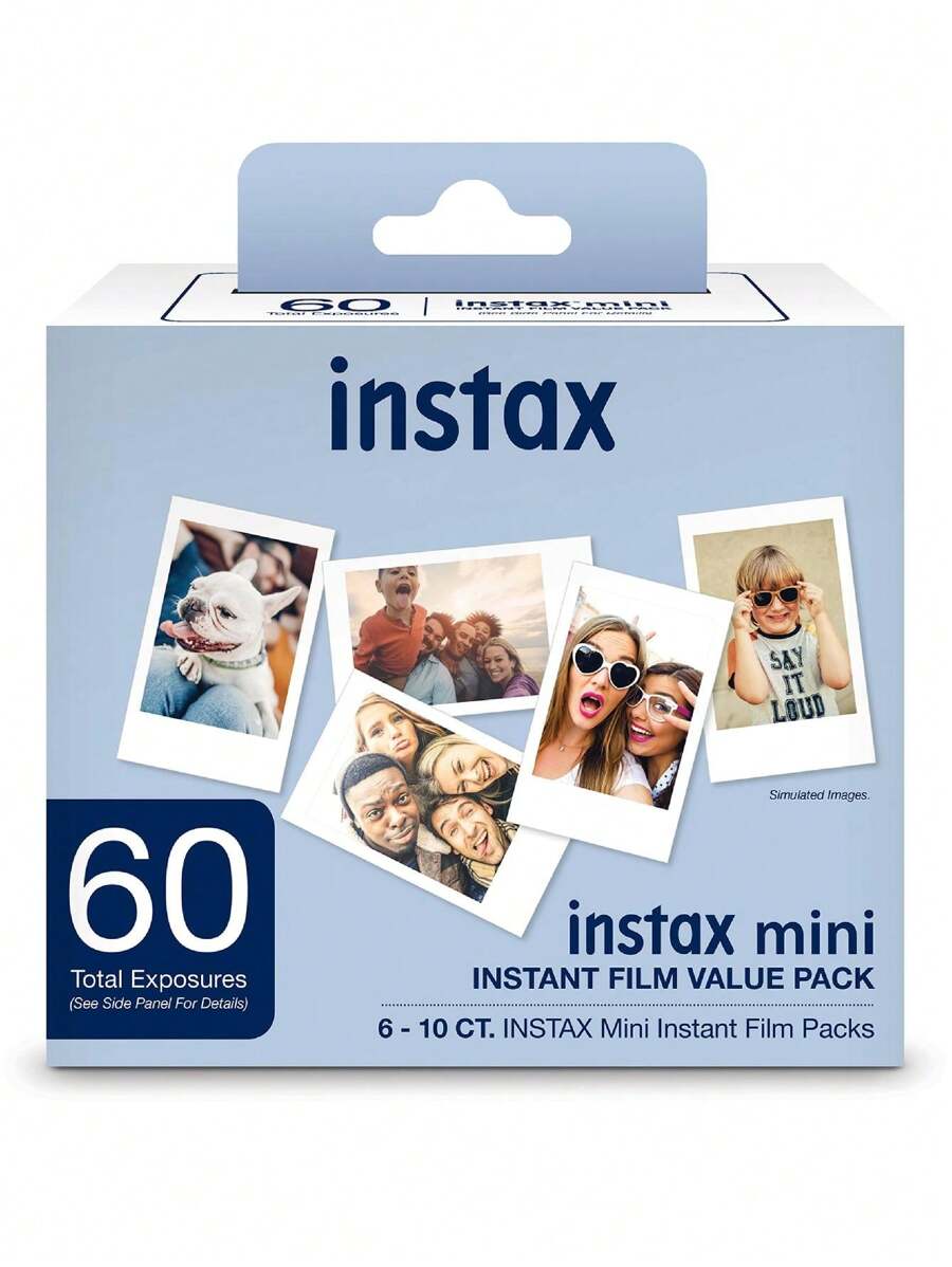 Instax Mini Instant Film, 60 Exposures, Camera Film - Blue - View 1
