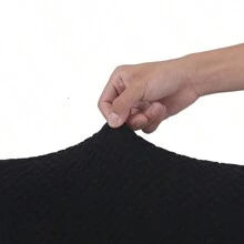 Große Größe Stuhlhussen,6PCS Stretch Esszimmerstühle Schonbezüge Elastische Abnehmbare Waschbar Stuhlschoner Für Esszimmer, Hotel, Bankett, Zeremonie(6 Pack) - Schwarz - Übersicht 8