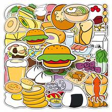 58入組卡通食品可愛創意塗鴉防水貼紙 - 杏色 - 查看 3