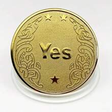 1顆霧面決策幣,幸運轉移有趣的遊戲金屬代幣 - 金色 - 查看 3