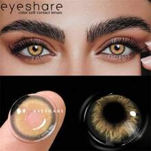 1 Pair Natural Color Lens Eyes Color Cosmetic Contact Lens Brown Gray Colored Lenses For Eyes Yearly Beauty Contact Lens - Brown - View 4