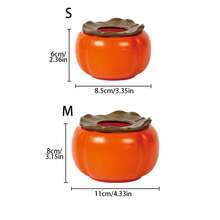 1 件新年節日裝飾福袋形狀塑膠花瓶帶扁平富貴水果設計婚禮裝飾 - 橘色 - 查看 2