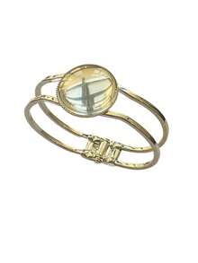 1入金色空白手環手鐲,可調節黃銅空白手鐲圓形手鐲,適用於自製 - 金色 - 查看 6