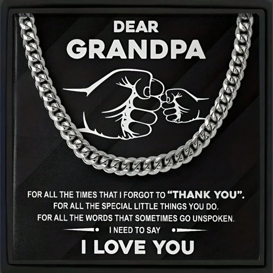 1件時尚復古地圖不鏽鋼項鍊禮盒裝,絕佳的女性節慶禮物和日常佩戴 - 銀色 - 查看 1