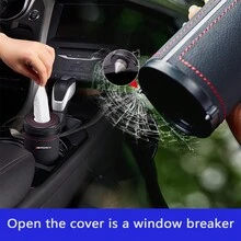 1PC Multifunction Car Tissue Holder Box Cover Round Paper Tube With Safety Broken Window Tissue Cup For Audi BMW Mercedes Benz For VW - Red - View 6