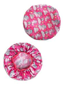 Awegeo 2 Miếng Trẻ em Đàn hồi In Ngủ Mũ lưỡi trai & Băng đô đầu Tổ hợp In Nhiều Màu sắc - Nhiều màu - Xem 3