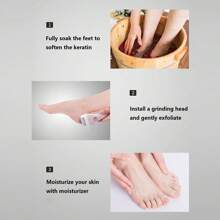 Electric Foot Grinder Dead Skin Remover Callus Remover Rechargeable Foot File Exfoliator Pedicure Tool - Pink - View 3