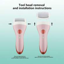 Electric Foot Grinder Dead Skin Remover Callus Remover Rechargeable Foot File Exfoliator Pedicure Tool - Pink - View 4