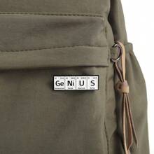 1入時尚創意化學元素周期表設計徽章中性夾克配件,極簡風胸針 - 彩色 - 查看 12