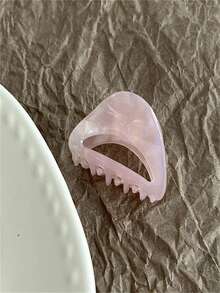 1.77 Inches Fashionable & Popular Hair Claw For Women With Hollow Out Design, Versatile & Delicate Hairpin For Bangs, Back Of Head, Ponytail, Etc. - Pink 1 Piece - View 2