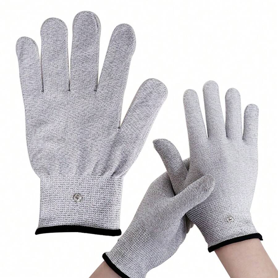 1双中国工厂银纤维TENS EMS电极按摩手套配件适用于身体按摩脉冲机