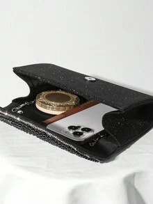 Evening Clutch Bag For Women, European And American Style Pearl Decor Handbag For Parties, Formal Events And Dresses - Black - View 4