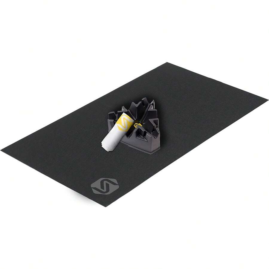 Saris Bike Trainer Accessory Kit With Bike Trainer Mat, Climbing Riser Block & Towel - Black - Scan The QR Code To Confirm Compatibility - 黑色 - 查看 1