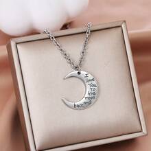 1入時尚守護天使翅膀吊墜項鍊,適合女性日常穿著 - 銀色 - 查看 6