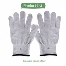 1双中国工厂银纤维TENS EMS电极按摩手套配件适用于身体按摩脉冲机 - 1Pair Gloves - 查看 5