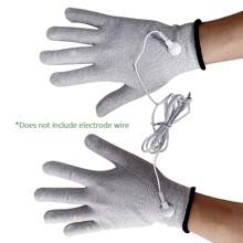 1双中国工厂银纤维TENS EMS电极按摩手套配件适用于身体按摩脉冲机 - 1Pair Gloves - 查看 6