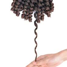 棒式捲曲針織髮 8英寸針織髮牙貝捲針織髮扭結辮髮針織卷曲女士捲髮編織髮 - 拼色 - 查看 9