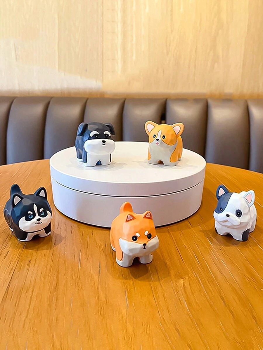 1pc, Mini Cute Dogs, Cartoon Dogs DIY, Micro Landscape Resin Ornaments, Toy House Decoration, Desktop Decor, Home Decor (Due To Lighting, Please Allow For Slight Differences In Color. Please Refer To The Dimension Diagram For The Actual Color) - Multicolor - View 1
