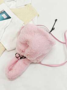 1pc Solid Color Pu Leather Handbag For Teenage Girls, Vintage Versatile Commuter Shoulder Bag Crossbody Square Bag - Pink - View 4