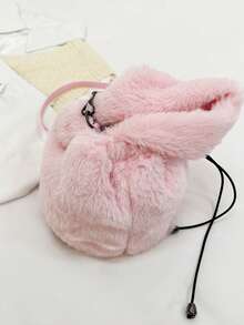 1pc Solid Color Pu Leather Handbag For Teenage Girls, Vintage Versatile Commuter Shoulder Bag Crossbody Square Bag - Pink - View 6