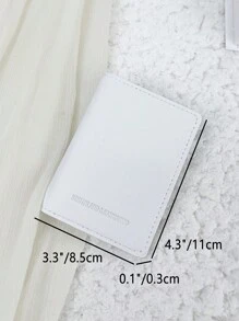 SOUTHLAND&KANGAROO Letter Pocket Wallet Fashion Malist Slim Lightweight Portable Cash Card Card Coin Pocket For Birthday Gift Anniversary Female Lady Girls Teenagers For College Student School Student Men Male High Quality Leather Card Holder Wallet Business Card Holder Credit Card Holder Id Card Holder Women For Women Wallet Mini Wallet Purse Wallet Card Wallet - White - View 5