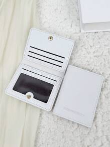 SOUTHLAND&KANGAROO Letter Pocket Wallet Fashion Malist Slim Lightweight Portable Cash Card Card Coin Pocket For Birthday Gift Anniversary Female Lady Girls Teenagers For College Student School Student Men Male High Quality Leather Card Holder Wallet Business Card Holder Credit Card Holder Id Card Holder Women For Women Wallet Mini Wallet Purse Wallet Card Wallet - White - View 2