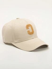 1pc Women's Embroidered Letter Baseball Cap, Suitable For Spring, Autumn, Outdoor Sports, And Daily Wear - Beige - View 4