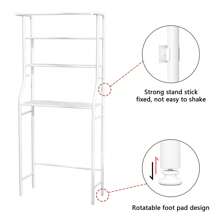 Handtuch Modell Waschmaschine Regal, Boden Stehend Bad Mehrschichtige Waschmaschine Lagerung Rack, Geeignet Für Bad, Balkon - Weiss - Übersicht 7