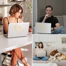 五合一兼容 Macbook Air 13.6 英寸 M2 保护壳 2022 2023 型号 A2681 配备 13.6 英寸 Retina 显示屏和触控 ID、水晶透明硬壳、键盘盖、抛光布和 OTG 适配器、金色性感美女 - Transparent Clear Shell Gold Sexy Beauty - 查看 8