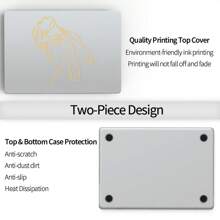 五合一兼容 Macbook Air 13.6 英寸 M2 保护壳 2022 2023 型号 A2681 配备 13.6 英寸 Retina 显示屏和触控 ID、水晶透明硬壳、键盘盖、抛光布和 OTG 适配器、金色性感美女 - Transparent Clear Shell Gold Sexy Beauty - 查看 6