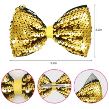 6 cái 5-inch Kích thước lớn Long lanh Kẹp tóc , Bowknot , Dễ thương Cô gái Buổi tiệc Phụ kiện tóc , có thể sử dụng Đối với Mặc hàng ngày - Nhiều màu - Xem 4