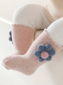 5雙裝卡通圖案加厚毛圈布嬰兒襪 - 彩色 - 查看 7