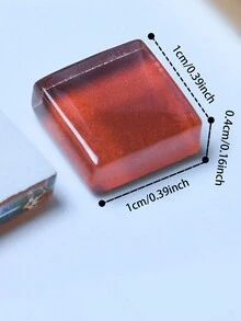 1pack/50pcs Square Mosaic Stickers For Diy Crafts, Colorful Asymmetric Shaped Mosaic Tiles As Material - Cadet Blue - View 2