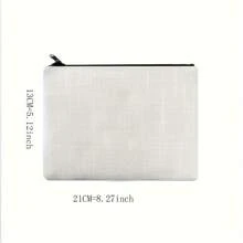 太平洋西北河-自然攝影 Carry-all Pouch 化妝包亞麻拉鍊手提包收納包 - 白色 - 查看 3