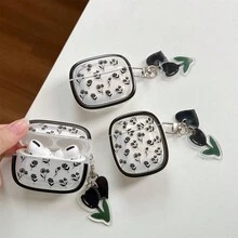 Pastel Earphone Protective Soft Case, Compatible With Apple Airpods1/2 / Airpods Pro/ Airpods 3/ Airpodspro2 - Black - View 3