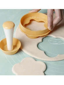 2pcs, Flower Pastry Cutter And Tart Tamper Set - Perfect For Baking Tarts, Cookies, And Biscuit Cutters - Kitchen Gadgets And Accessories - Yellow - View 12