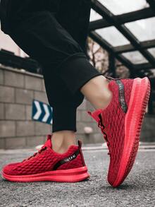 MDSNEC-CON 男士戶外休閒運動鞋,舒適透氣 - 紅色 - 查看 2