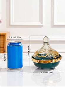 1pc Ceramic Baking Bowl For Desserts Such As Creme Caramel, Egg Pudding, Steam Egg And Fruit Salad, With Lid, Suitable For Home Use - Pink - View 3