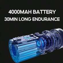 便攜手持式汽車吸塵器,家用小型高效吸塵器,可連接車載電源或室內插座供電,abs可充電乾濕雙用塵吸器 - 黑色 - 查看 5