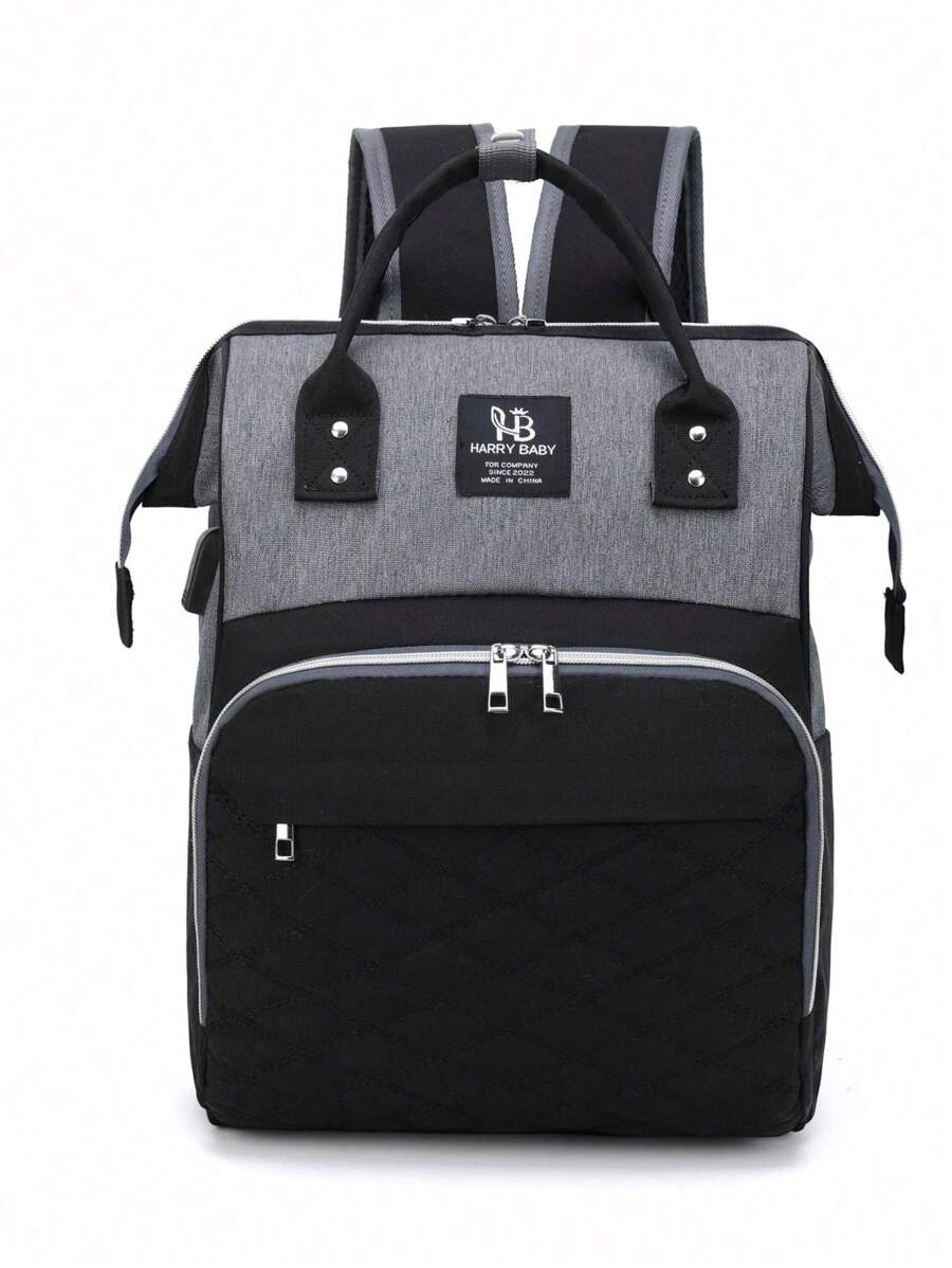 1 Piece Changing Bag New Multifunctional Backpack  Large Capacity Bao Mom Handbag Is Suitable For Daily Use - Black - View 1