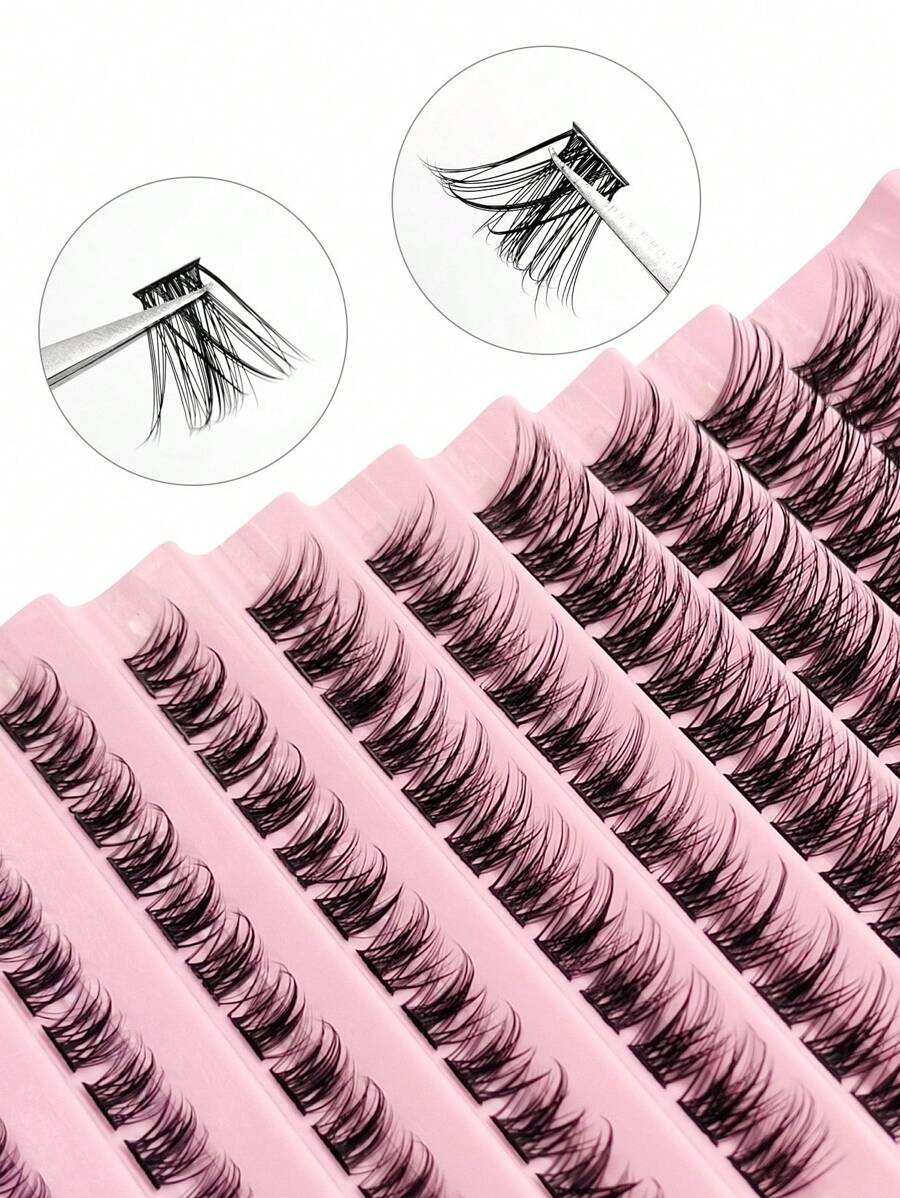 120 Clusters Individual Lashes Natural Look Fluffy Cluster Lashes DIY